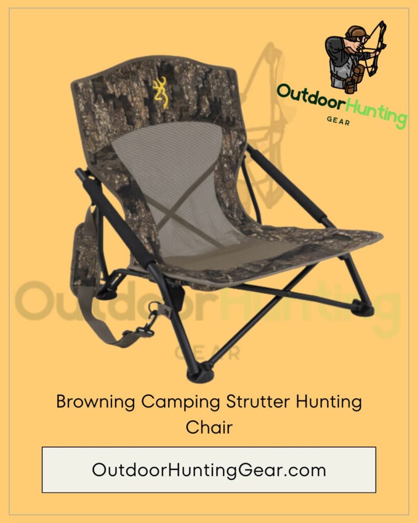 Browning Camping Strutter low-profile hunting chair on the ground