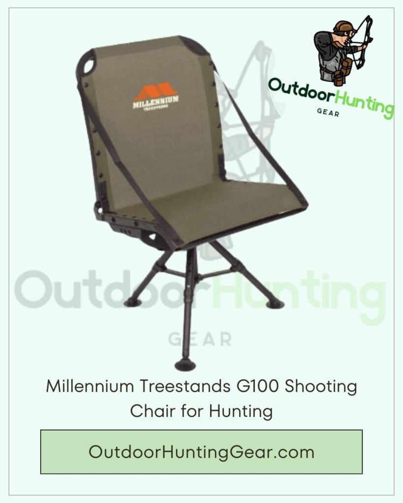 Millennium Treestands G100 hunting chair set up in a tree stand