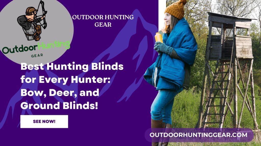 The best hunting blinds hunting. Hunter setting up a pop-up ground hunting blind for deer hunting in a camouflaged area.