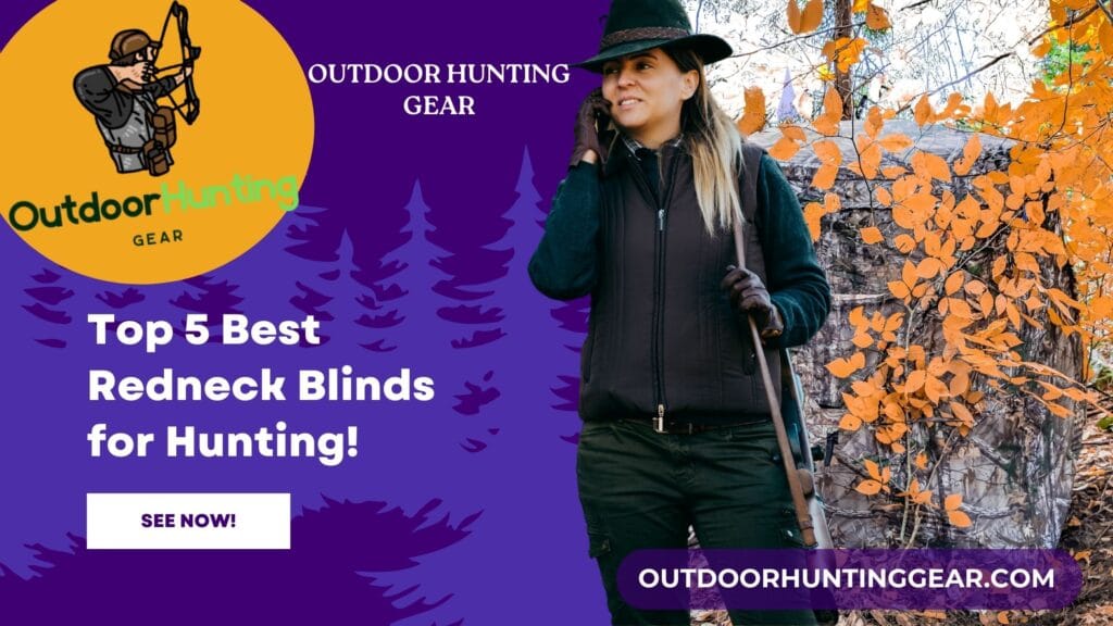 The best redneck hunting blind. Hunter inside a redneck hunting blind with a full 360-degree view for shooting.