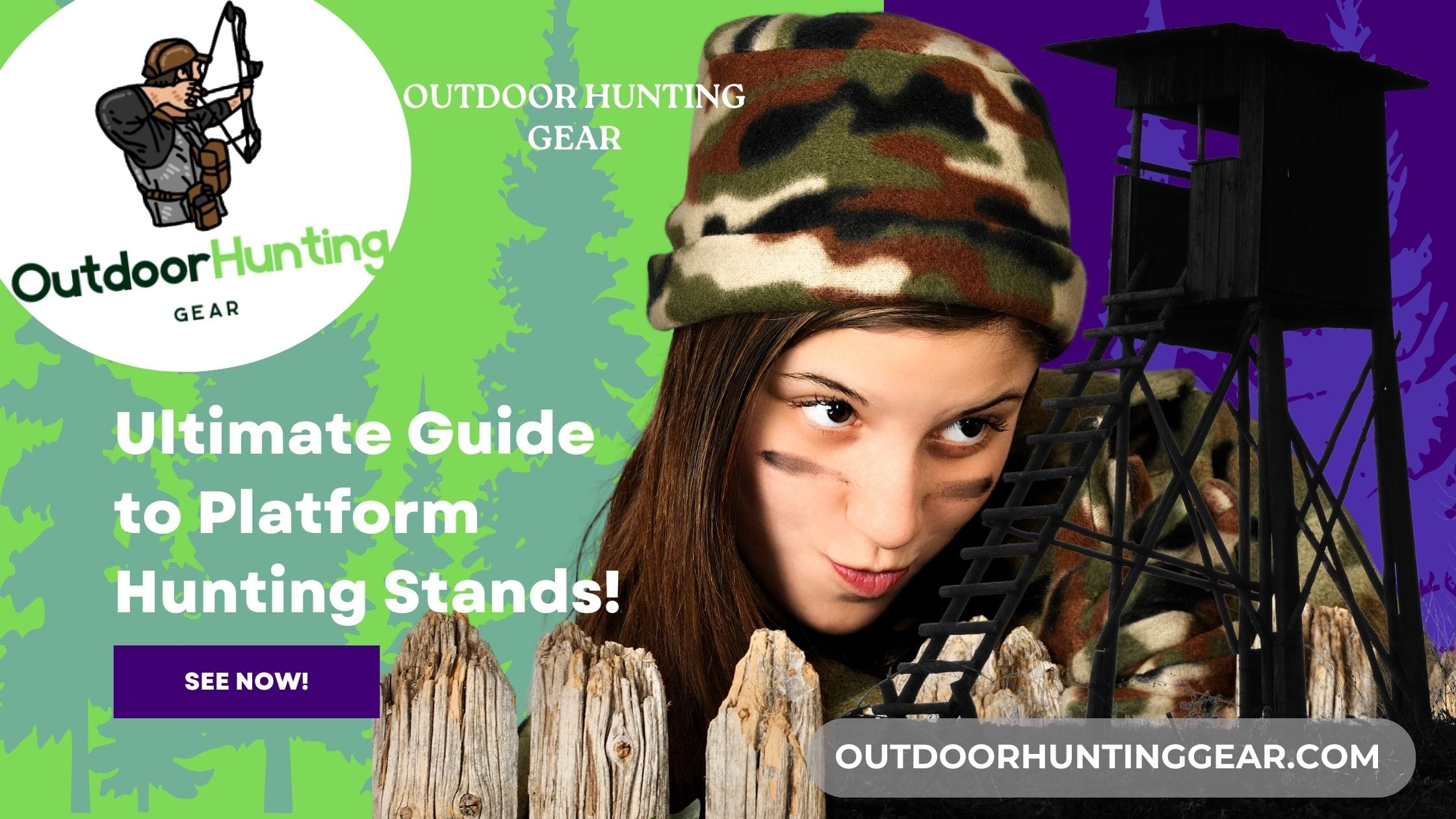 Spacious platform hunting stands in a wooded area, showcasing its sturdy construction.