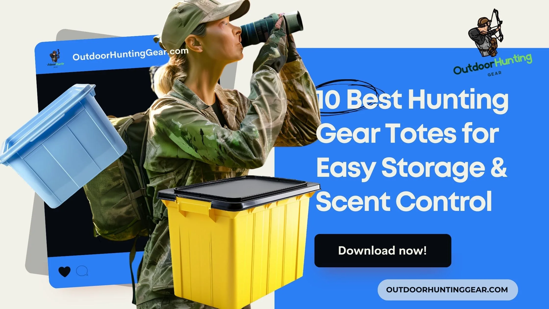 Top hunting gear totes for scent control and storage