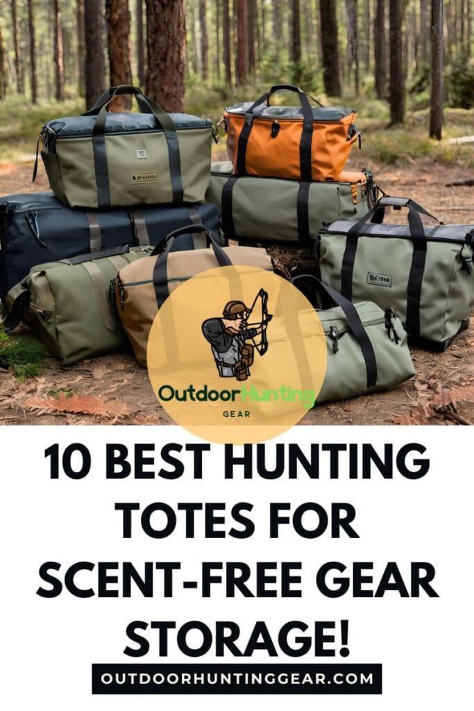 Scent-free hunting tote for organized gear storage