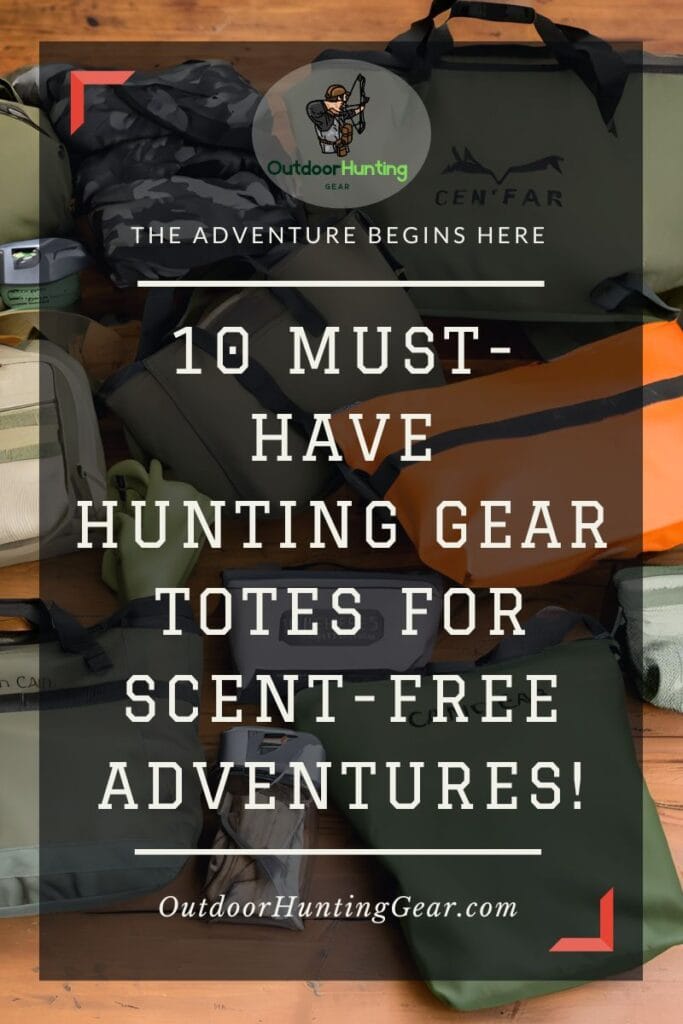 Scent-free hunting gear tote ready for storage