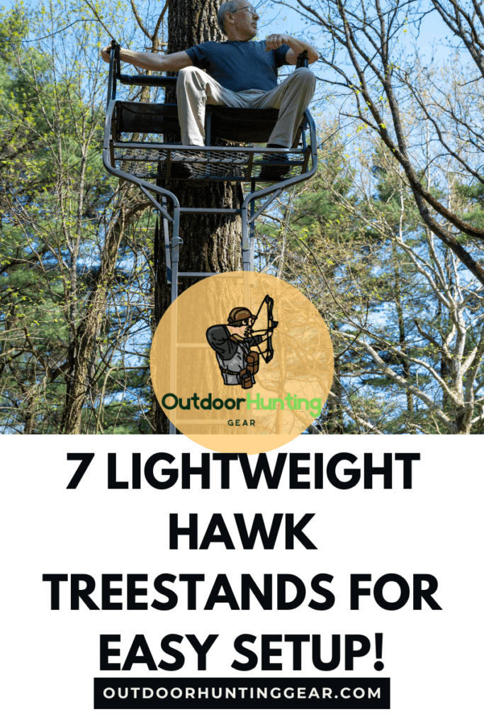 A lightweight Hawk treestand setup in the wilderness.