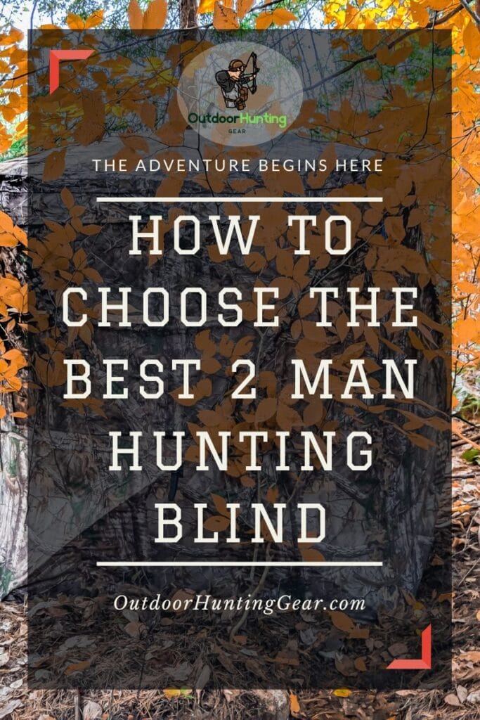 2 man hunting blind setup in a hunting ground