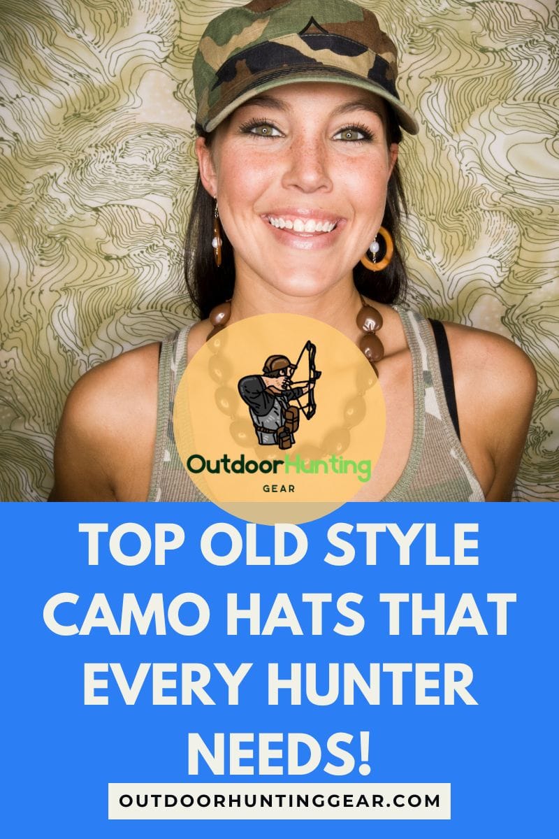 A selection of top old style camo hats for hunting.