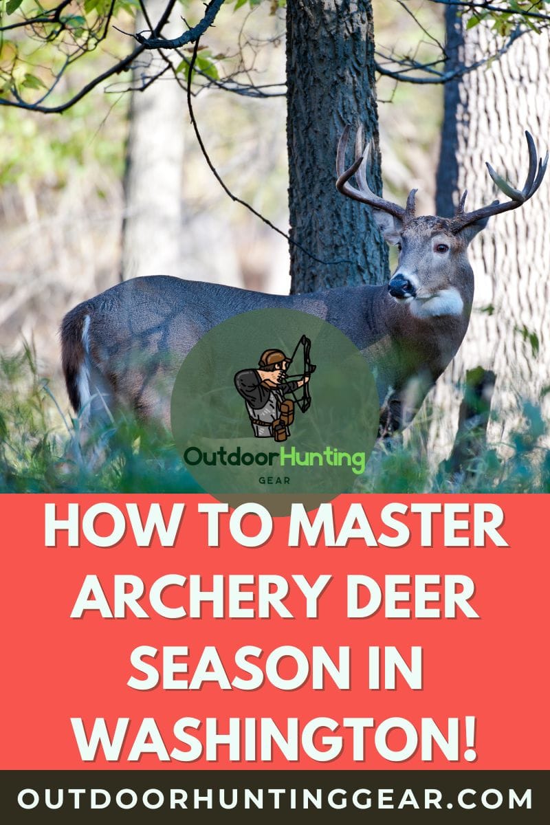 Archery hunter preparing for archery deer season Washington.