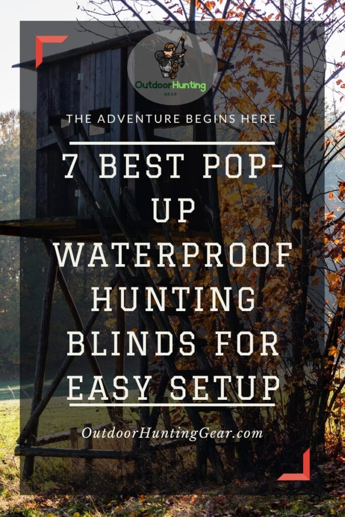 7 Best Pop-Up Waterproof Hunting Blinds for Easy Setup. A pop-up waterproof hunting blind in a field on a rainy day.