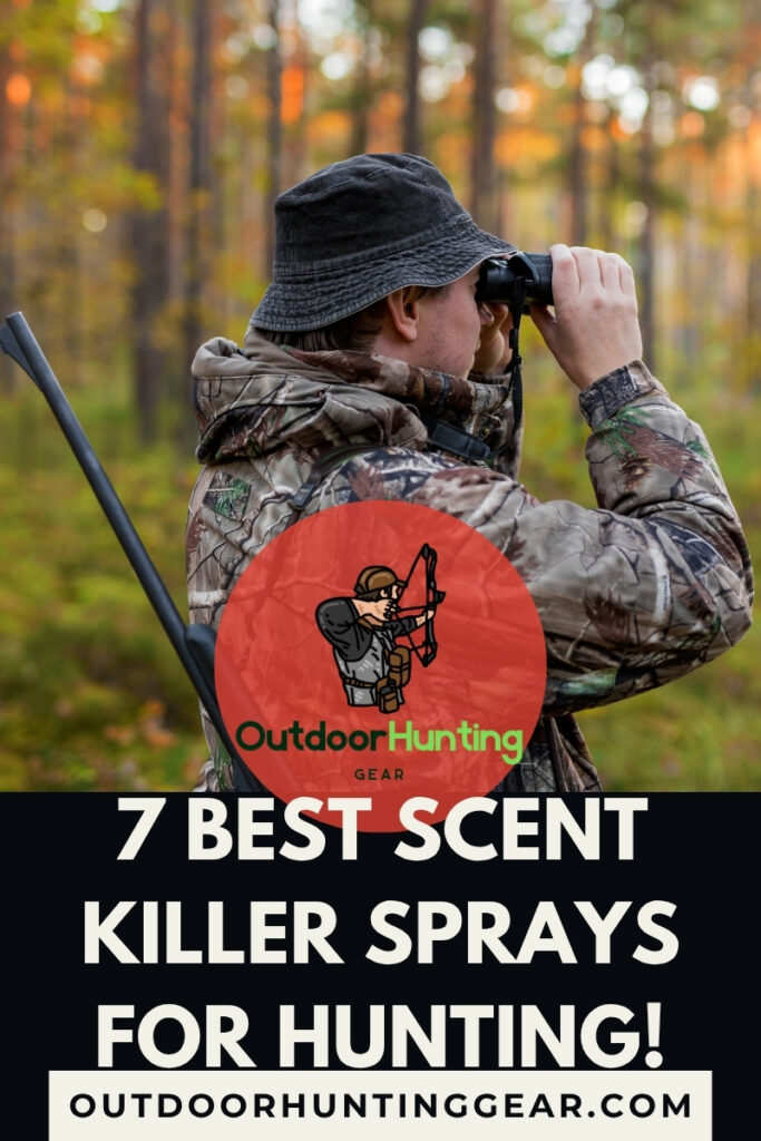 7 Best Scent Killer Sprays for Hunting to Stay Invisible This Hunt. Hunter applying scent killer spray before heading out.