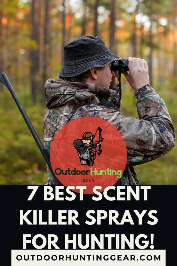 7 Best Scent Killer Sprays for Hunting to Stay Invisible This Hunt. Hunter applying scent killer spray before heading out.