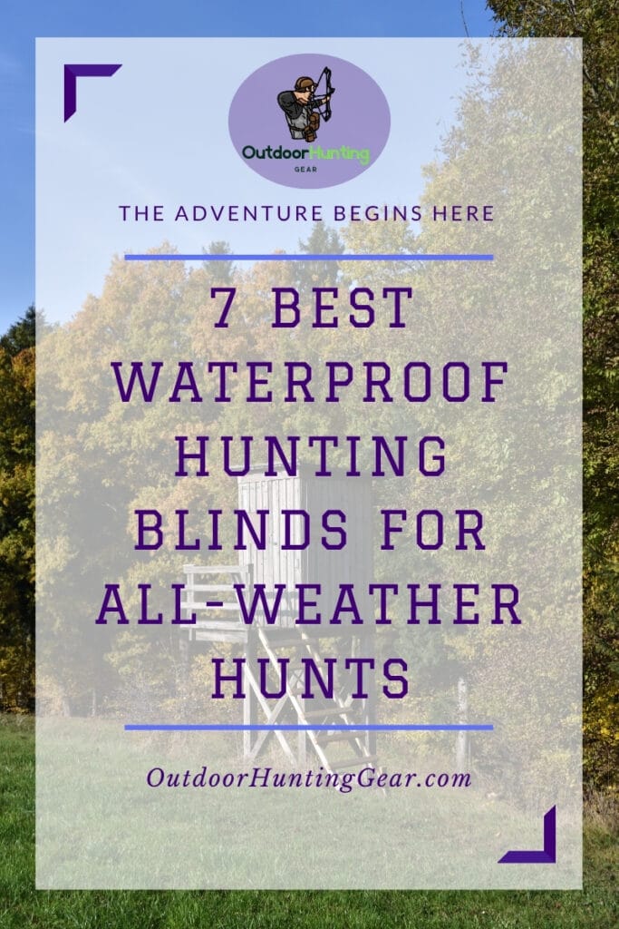 7 Best Waterproof Hunting Blinds for All-Weather Hunts. A waterproof hunting blind setup in a snowy forest.