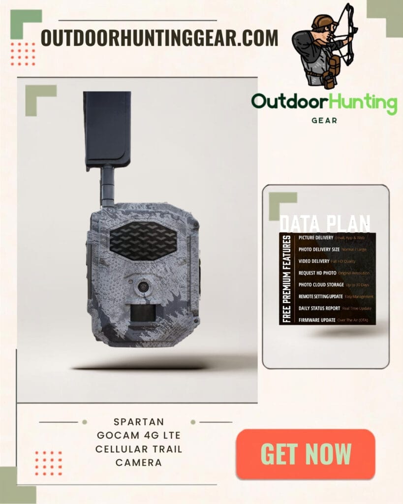 Spartan GoCam 4G LTE Cellular Trail Camera and data plan information.